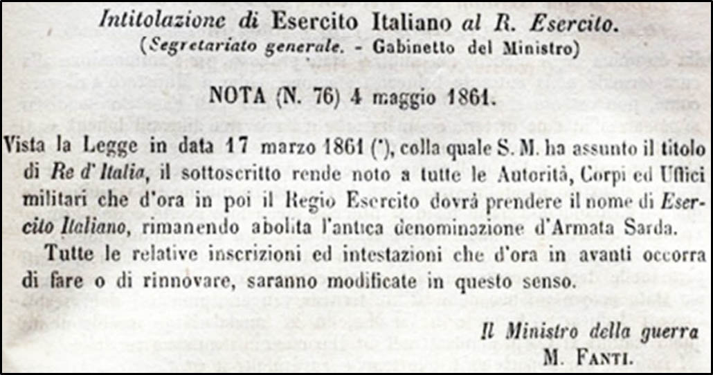 Decreto Fanti 4 maggio 1861 senza stemma.jpg