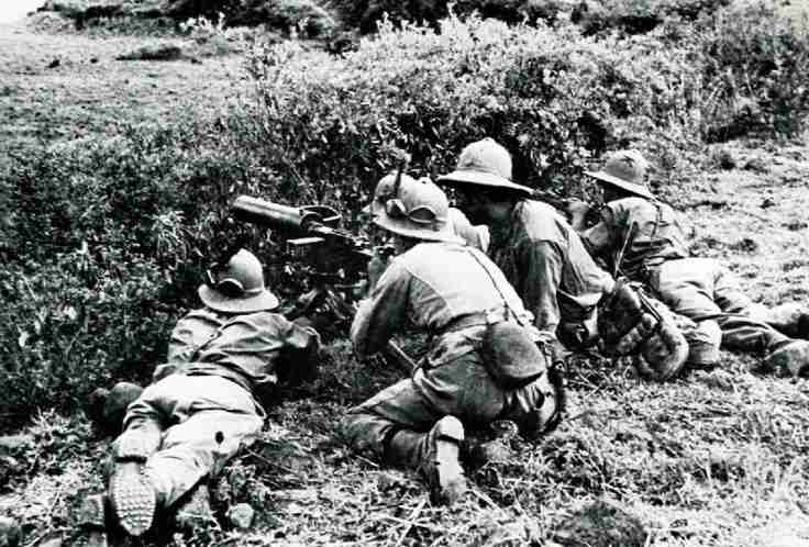 Sezione mitraglieri degli alpini in Etopia